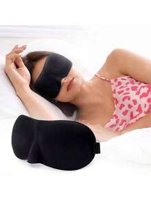 1/3pcs Set Luxury Side Sleeping Eye Mask, Unisex Blackout Sleep Mask, 3D Cup Shape Night Eye Mask With Adjustable Strap, Suitable For Travel, Nap, School, Commute, Home Use - Multicolor - View 8