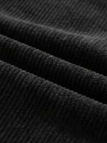 男士夏季华夫格雪花图案花卉字体 Polo 衫 - 黑色 - 查看 8