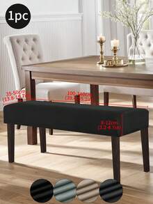 1 件防泼溅牛奶丝绒长椅套，四季现代简约椅套，防刮、防滑、可洗，适合客厅、卧室、书房 - 彩色 - 查看 14