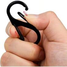 Mosquetn de Aluminio, Clips de Mosquetn Doble, Mosqueton Llavero de Aluminio, Clips de Mosquetn, Llavero de montaismo Multifuncional para Correa de Perro para Acampar - 8 piezas - Ver 6