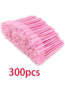 500支一次性黑色睫毛膏刷、睫毛膏刷、眉刷、眼影刷、旋转刷（纯粉色） - 粉色 - 查看 15