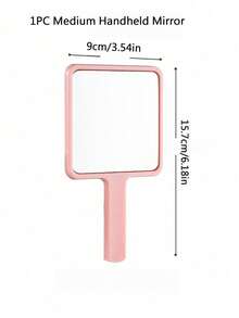 1/2pcs (Black/Pink) Handheld Makeup Mirror, Vanity Mirror, Hair Styling Mirror, Cosmetic Mirror, Handheld Mirror, Ladies Makeup Mirror, Salon Mirror, Portable Mirror, Makeup, Affordable, Room Decor, Vanity, Travel, Bedroom, Makeup Accessories, Mirror, Vanity Mirror, Mini Mirror, Compact Mirror, Small Mirror, Hand Mirror, Inexpensive, Christmas Gift, Cosmetics, Makeup Tools, Cheap, Gift, Women's Gift, Christmas Gift - Black - View 18