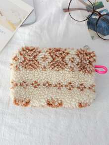 Plush Coin Purse Mini Lipstick Makeup Bag Portable Bluetooth Earphone Storage Pouch Card Holder Wallet - Multicolor - View 14