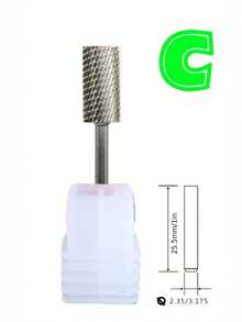 1pc 5.35mm Tungsten Carbide Barrel Nail Drill Bit, Manicure Accessory