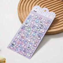 Pegatinas de panda de dibujos animados en 3D con relieve de cristal, pegatinas decorativas lindas para niñas, teléfonos - Multicolor - Ver 21