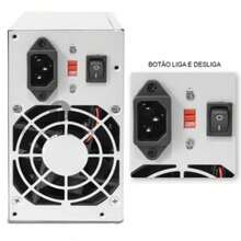 Fonte Atx Pc 200W KP-517 + Cabo De Alimentação - Entrada do Brasil (220V) - Visão 3
