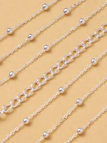 1件水钻水滴头饰，简约波西米亚风多层串珠发链发饰，新娘头饰 - 水滴 - 查看 2