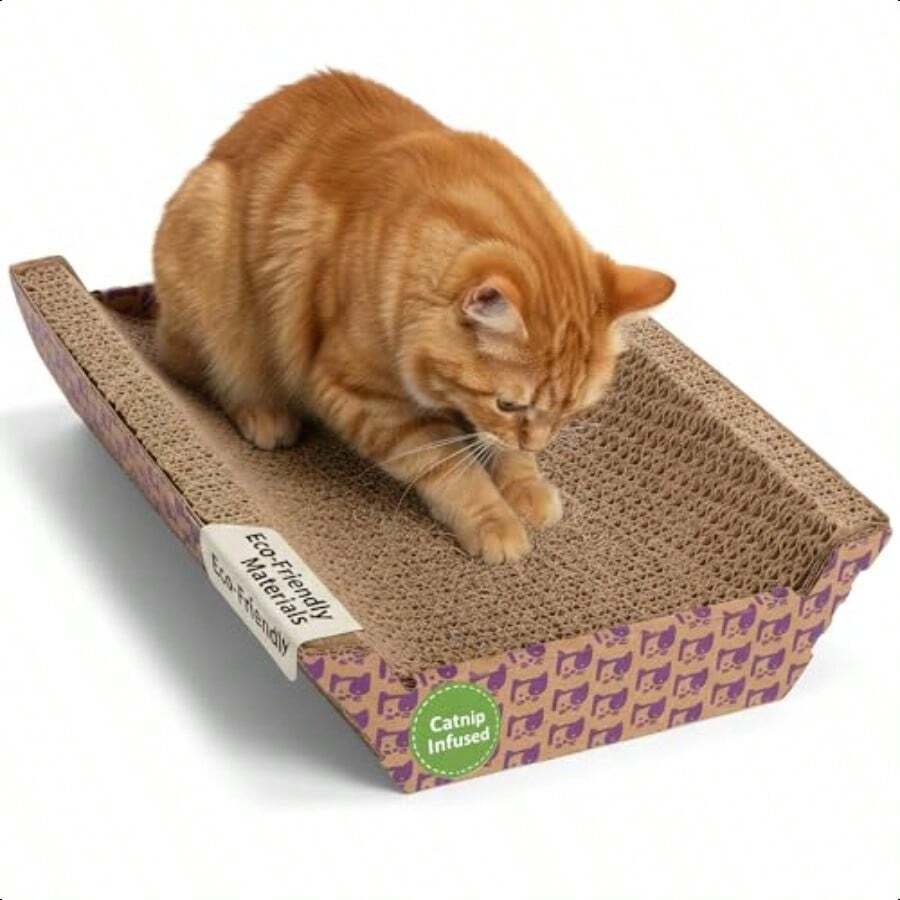 SmartyKat Super Scratcher Chaise Corrugated Cat Scratcher Catnip Infusion Technology - Brown One Size - como en la foto - Ver 1