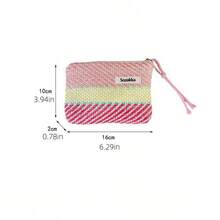 1 túi đựng mỹ phẩm kẻ sọc dọc, chống thấm nước, có thể đựng son môi, túi đựng mỹ phẩm nữ, hộp đựng mỹ phẩm nhỏ gọn, túi du lịch cho nữ, hộp đựng bút chì, hộp đựng cọ trang điểm dung tích lớn, hộp đựng đồ dùng vệ sinh cá nhân khi đi du lịch, túi đựng bút chì - Nhiều màu - Xem 8