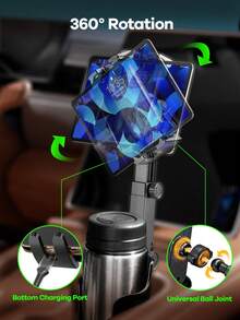 REMAX Universal 3-In-1 Car Cup Holder And Mobile Phone Holder Expandable Car Cup Holder With Adjustable Base,Car Stuff; Car Accessory - TS03-c46 - View 7