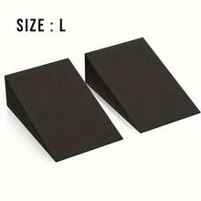 2个可调节楔形垫块，适用于深蹲、小腿拉伸瑜伽三角垫、稳定性训练器材，增强腿部力量和平衡感，举重恢复工具，黑色光滑表面[四季皆宜]，用于深度拉伸 - 改善平衡感和肌肉稳定性 - 适用于瑜伽、深蹲、提踵，黑色健身垫块，适合所有健身水平，是腿部锻炼、深蹲和拉伸练习的理想之选 - 假期和日常使用的理想选择 - 彩色 - 查看 10