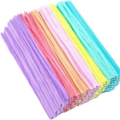 100/700pcs Pipe Cleaners, Pipe Cleaners Bulk, Pipe Cleaners Macaron, 7 Colors, Assortment Pastel Multicolour Pipe Cleaners Chenille Stems 6mm X 12 Inch Thick Fuzzy Craft Supplies For Art Projects DIY Flowers Animals Making Crafts Decoration