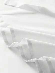 Glamful Linen Solid Color Button Front Casual Shirt, Suitable For Vacation, Office, Travel, Summer Holiday Outfits, White Blouse - White - View 8