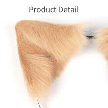 QinRuan Cat Fox Faux Fur Ears Headband Cute Halloween Fancy Dress Cosplay Handmade Animal Furry Ears Hair Hoop - Lạc đà - Xem 3