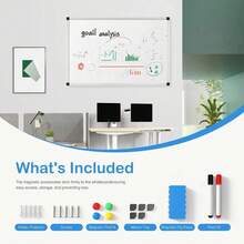 36 X 24 Inches Large Magnetic Whiteboard Dry Erase Board With Aluminum Frame Wall Mounted Reversible Horizontal Vertical Hanging White Board For Home Office School Classroom Bulletin Message Board - 1 - Xem 5