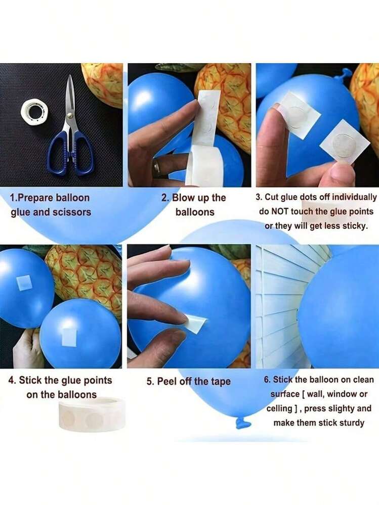 500个/5卷双面胶点，透明气球胶点，可移除胶点，手工胶点，万圣节礼物 - 白色 - 查看 5