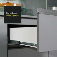 Gabinete Bajo Cocina Madesa Nice Suspendida con 2 Puertas GG - Gris - Ver 7