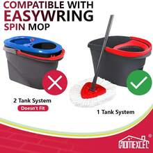 HOMEXCEL Mop Replacement Heads Compatible With O-Cedar EasyWring Spin Mops 6 Pack-Washable Microfiber Spin Head Refills-Easy Cleaning Mop Head Replacement - trắng - Xem 6