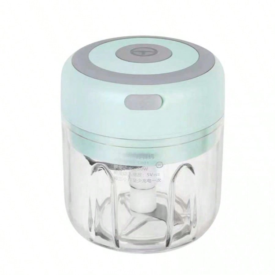 Picadora Eléctrica Recargable para Ajos - Vasija Alta Color Verde [3 Cuchillas de Acero Inoxidable] 250ml