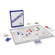 Un juego de mesa de secuencia, juego de cartas multijugador, juego de cartas, juego de mesa, juego de mesa, naipes, juego interactivo, juego multijugador, juego de equipo, juego de viaje, muy adecuado para reuniones familiares y de amigos, fiestas, campamentos, viajes y otras actividades multijugador. - Azul - Ver 1