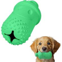 Treat Dispensing Chew Rubber Natural Fiber Interactive Fun Puzzle Toys Small Medium Dogs Puppy Slow Feeder Toys Teething Traning Playing Green - màu xanh lá - Xem 2