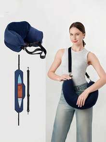 1pc U-Shaped Neck Pillow - Soft Crystal Super Soft Fabric, Portable Neck Support For Airplane, Multiple Colors Available, Hand Washable, Suitable For Long-Haul Flights, Travel, Camping And Outdoor Activities - 彩色 - 查看 8