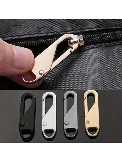 6 Pieces Of Multi-Color Detachable Zipper Pullers Instant Zipper Repair Kit Pullable Pullers - Easily Replace Torn And Broken Zippers Down Jacket Jackets Bags Universal Zipper Pullers Snap Repair Pendant Zipper Pullers Universal Accessories For Bags , Clothes, Backpacks, Wallets And Handicrafts - Black Embroidery Supplies