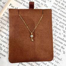 1 Piece Mini Bubble Small Key Necklace Clavicle Chain Exquisite Gentle Elegant Neck Chain - 白金 - 查看 6