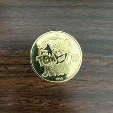 1枚汤姆和杰瑞纪念币，动漫金属金色收藏卡通礼品 - 彩色 - 查看 9