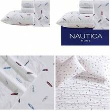 Nautica - Juego de sbanas Individuales, Juego de Cama de percal de algodn, ntido y Fresco, Ligero y Transpirable (Caminata de la Langosta, Individual) - individual+lobster walk rojo/azul - Ver 13