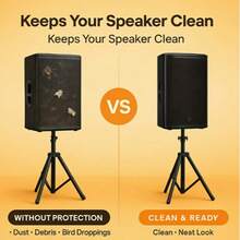 Speaker Protective Covers, Suitable For All Types Of Speakers - Indoor/Outdoor Use, Perfect For Outdoor Activities, Parties, And Music Lovers, Black, Stylish Design | Durable Protection, Perfect Gift,Women's Day,Travel Essentials,Wedding Favours,Y2k,Bedroom,Car Acessesories Women,Kitchen Deccor,Kitchen Decor,Household Items - 黑色 - 查看 4