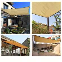 4x3m Malla de sombreado de plástico PE de color beige con protección UV, Malla de sombra para exteriores con protección UV, No acumula agua y es ideal para cobertizos de autos al aire libre, invernaderos, pérgolas, y más. Adecuada para uso doméstico, campamentos, estacionamiento, y cultivo de plantas - Beis - Ver 8