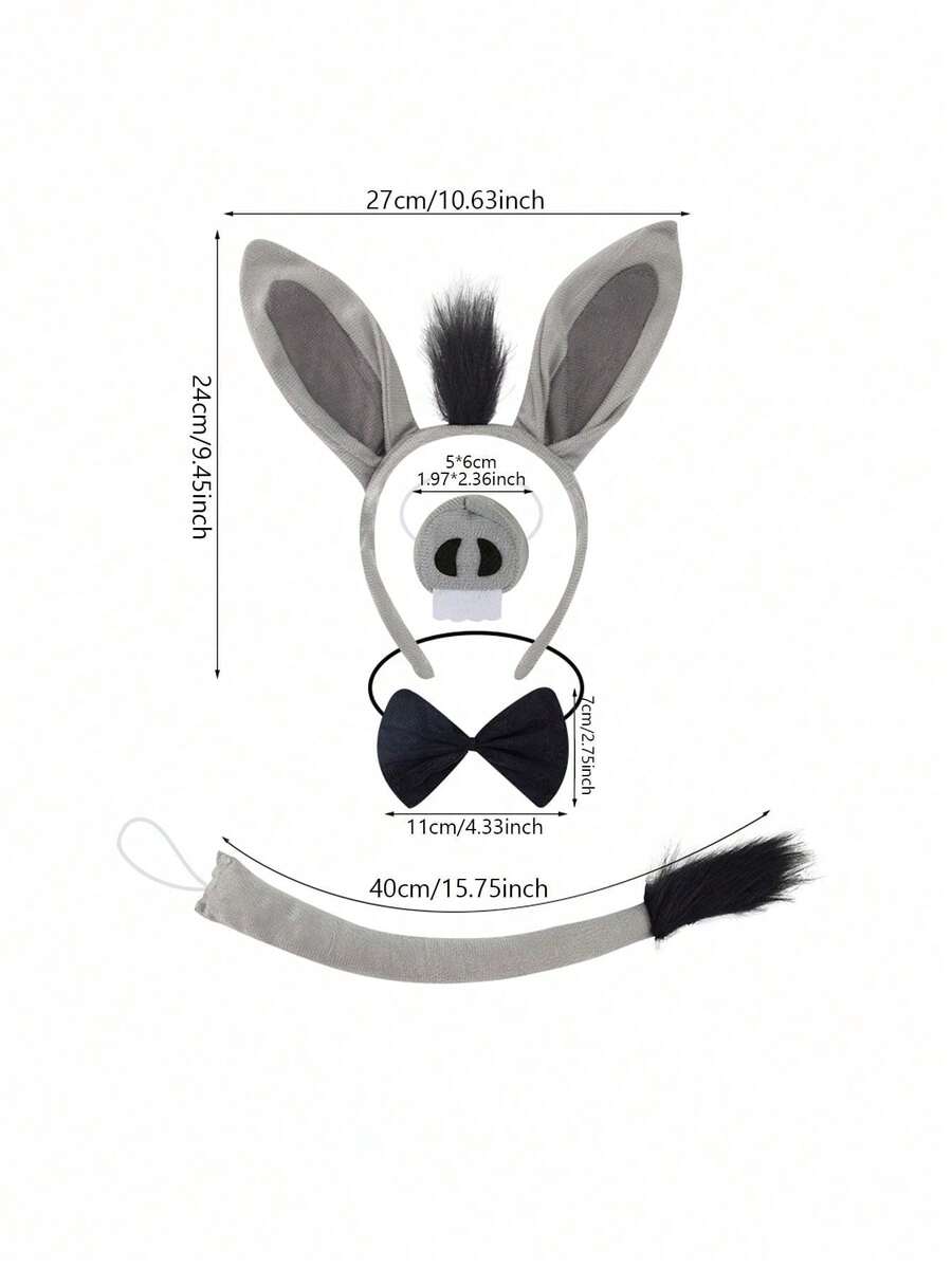 Sản phẩm mới bán chạy nhất: Băng đô hình con lừa cho tiệc tùng, tiệc chiêu đãi, biểu diễn sân khấu, trang phục, phụ kiện đội đầu hình động vật thời trang cá nhân hóa. - Con lừa nhỏ - Xem 1