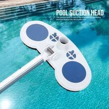 13in Professional Pool Cleaning Kit Pool Suction Head Pond Cleaning Accessory - Blanco - Ver 6