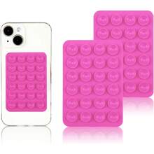 2PCS Silicon Suction Phone Case Mount, Hands-Free Fidget Toy Mirror Shower Phone Holder, Videos And Selfies (White, Light Pink) Compatible With IPhone, Android Phone, Gift For Birthday, Family, Friends Gifts Birthday Bathroom Phone Stand Phone Accessories Sticky Stand - Multicolor - View 15