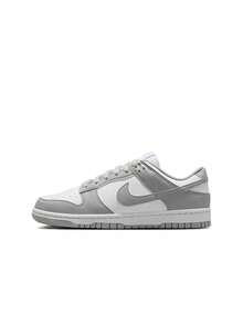 2026 New Nike Dunk Retro "Grey Fog" Vintage, Durable, Low-Top, , Versatile Sneakers, Grey & White, Unisex, Gift, With Box - Light Grey - View 5