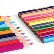 12/24 Colors Oil-Based Colored Pencil Set, Painting, Drawing And Coloring Tools, Suitable For Students, Office, School, Sketching, Students, Markers, Stationery, Boys, Girls, School Supplies - Multicolor - View 9