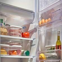 1/2/3/4-Tier Stackable Food Storage Containers, Refrigerator Organizer Box, Meat Preserver, Food Organizer, Leak-Proof Stackable Design, Reusable For Fridge And Freezer, Suitable For Bacon, Ham, Cheese, Beef Rolls, Shrimp, Etc., Practical - Multicolor - View 8