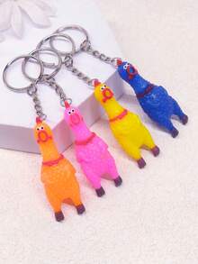 1pc/3pcs/6pcs Mini Screaming Chick Keychain, Creative Cute Cartoon Stress Relief Keyring, Gift For Car, Bag, Wallet, Backpack - Multicolor - View 16