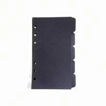 Zelten RefillS - - - Loose Leaves For A6 Cover Ring Binder/Personal Organizer/Planner(A6 6 Holes, Divider Horizontal Black Paper) - DividerHorizontalBlackPaper - View 3