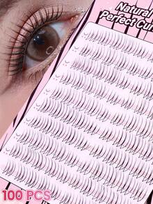 MAGEFY 5/10/12对自然妆效假睫毛，透气，短款，打造自然妆容，100簇韩流风格睫毛可选，纤长纤细，11毫米，透明睫毛底座，注入灵性能量，购买后同步使用。 - 黑色 - 查看 4