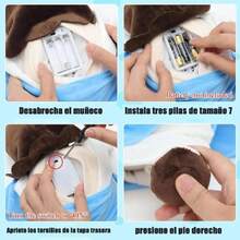 Genérico 2025 Nuevo Peluche de Jesus Que Respira, Jesús Peluche para La Ansiedad, Jesús de Peluch Que Respira con Música y Luces, Suave Dios d Muñeco para Dormir, Niños y Niñas (Azul),38912881 - Gris Claro - Ver 2