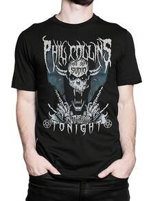 Phil Collins In The Air Tonight Funny Metal T-Shirt, 's Wo's Sizes (Met-257) - 款式6 - 查看 1