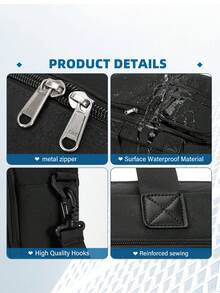 NEWHEY 15.6 Inch Waterproof Laptop Bag For Men, Large Capacity Professional Messenger Bag, Dual Use For Business Travel And Work Laptop Case - Multicolor - View 5