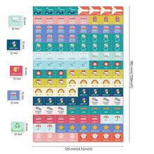 240张/2张计划贴纸，迷你方形图标，计划贴纸，忙碌妈妈系列，适用于日历和计划本，旅行、天气、假期、生日、阅读、休息、厨房、小贴士、日常清洁、运动、预算、医生预约和其他日常提醒，生活笔记，提醒贴纸，每日计划贴纸 - 彩色 - 查看 5