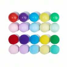 20pcs Kids Pom Pom Color Matching Toys, Improve Children's Color & Quantity Recognition, Eye-Hand Coordination, Fine Motor Skills, Sensory Early Education Learning Tools - Multicolor - View 12