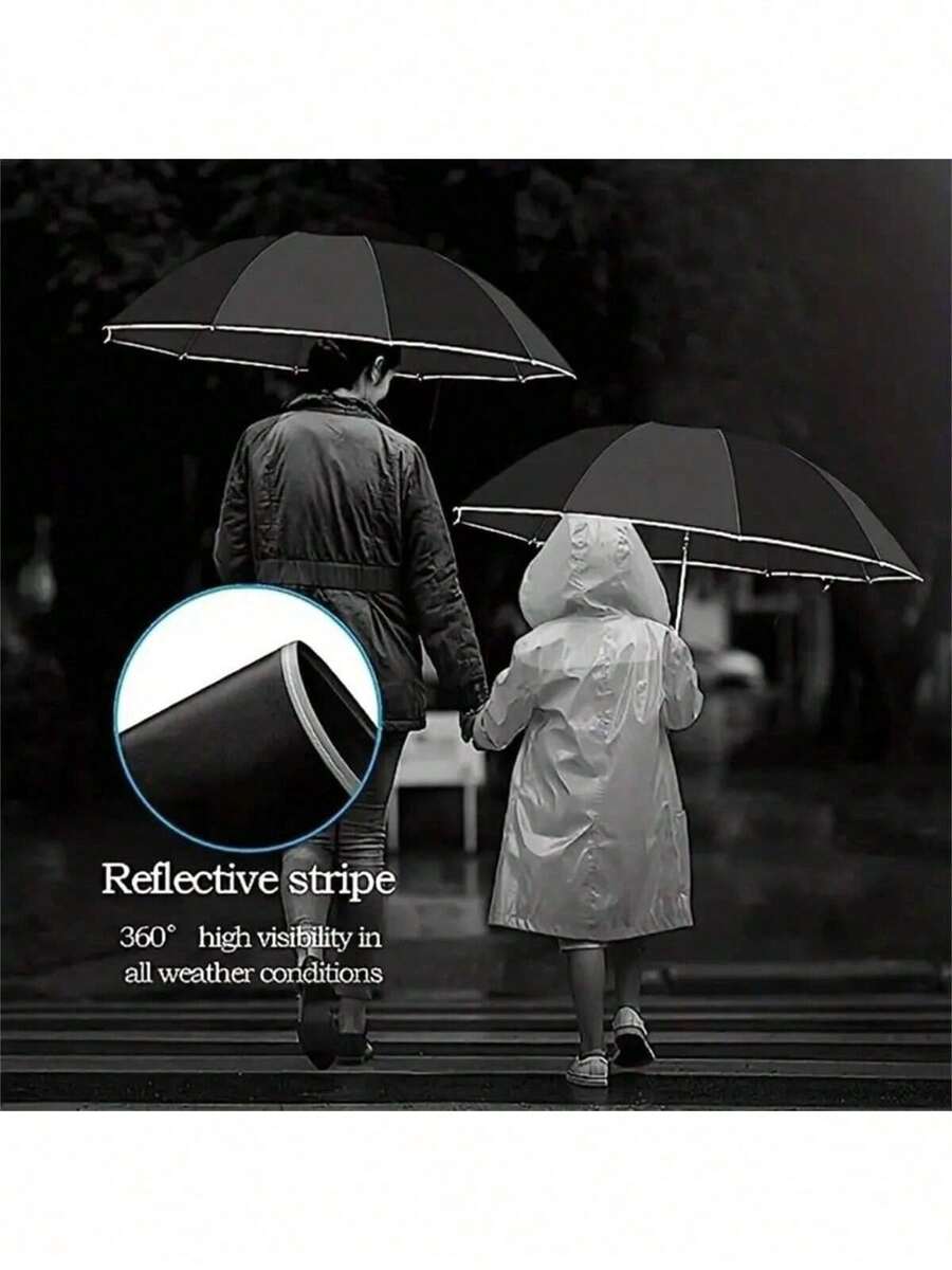 Paraguas totalmente automático, a prueba de lluvia, resistente a los rayos UV, a prueba de viento, retardante de llama, no deformable, con franja reflectante, aislante térmico, para el Día de la Mujer, esencial de viaje, recuerdos de boda, Y2k, dormitorio, accesorios de coche para mujeres, decoración de cocina - Paraguas automático extra grande. - Ver 1