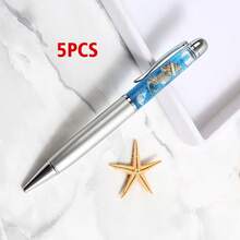 Bolígrafo de metal con diseño personalizado de texto/logotipo de océano aceitoso, bolígrafo de metal retráctil de giro grueso, adecuado para la oficina diaria, estudiantes, maestros, regalo pensativo para amigos, familiares y colegas - Multicolor - Ver 22