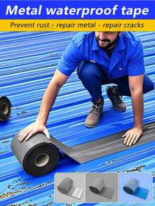 1/2pcs Waterproof, Heat-Resistant, Anti-Rust Super Sticky Repair Tape, High Temperature Resistant, Suitable For Home And Factory, Metal Surface, Roof And Iron Sheet Crack Sealing, Leak Prevention, Household Goods - Multicolor - View 2