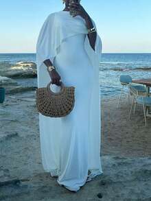 Elegant Romantic Arabian Style Long Dress, Lightweight Party/Event Dress, Wedding Dress, White Dress - White - View 1